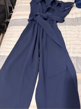 Lilly Pulitzer True Navy Wide-Leg Jumpsuit with Pink Tag